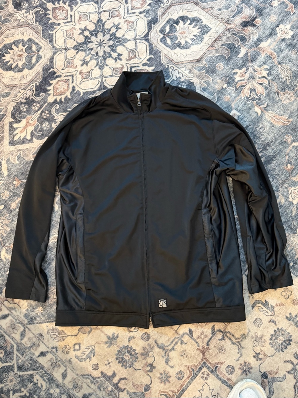 Nike Basketball Full Zip Warm Up Track Jacket Black Men’s XL Vintage Style